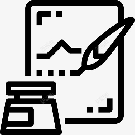 水墨艺术3线性图标svg_新图网 https://ixintu.com 水墨艺术设计3 线性