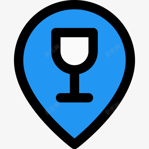 酒吧位置饮料5线性颜色图标svg_新图网 https://ixintu.com 线性颜色 酒吧位置 饮料5