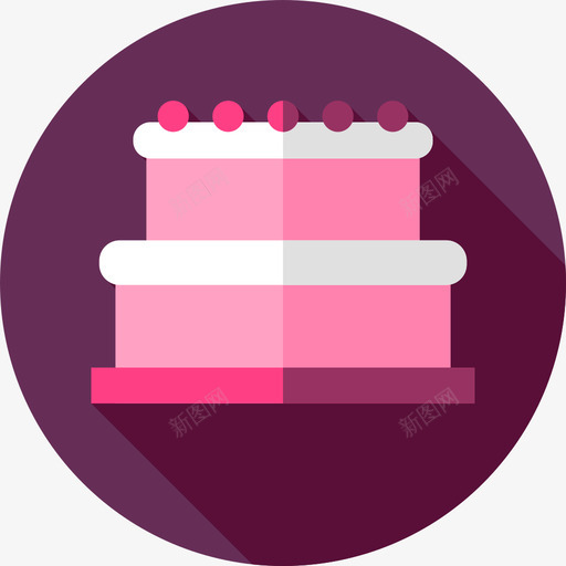 生日蛋糕甜点和糖果扁平图标svg_新图网 https://ixintu.com 扁平 甜点和糖果 生日蛋糕