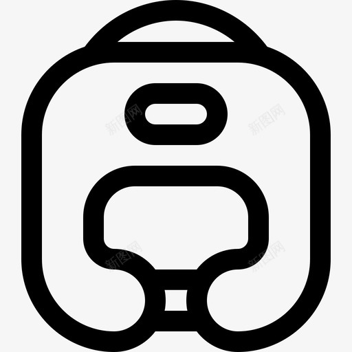 拳击头盔武术6直线图标svg_新图网 https://ixintu.com 拳击头盔 武术6 直线