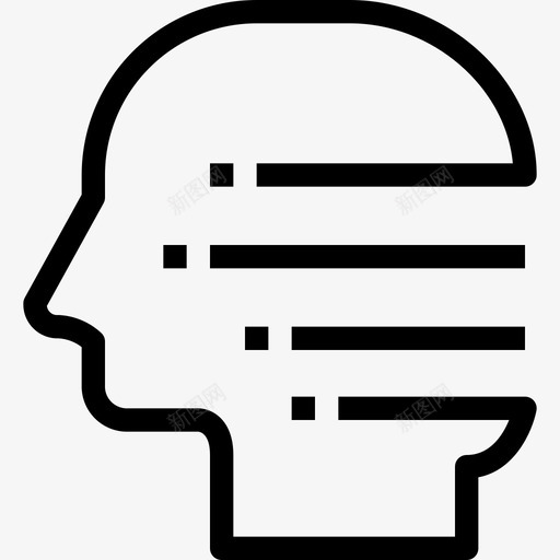 头脑人类思维14线性图标svg_新图网 https://ixintu.com 人类思维14 头脑 线性