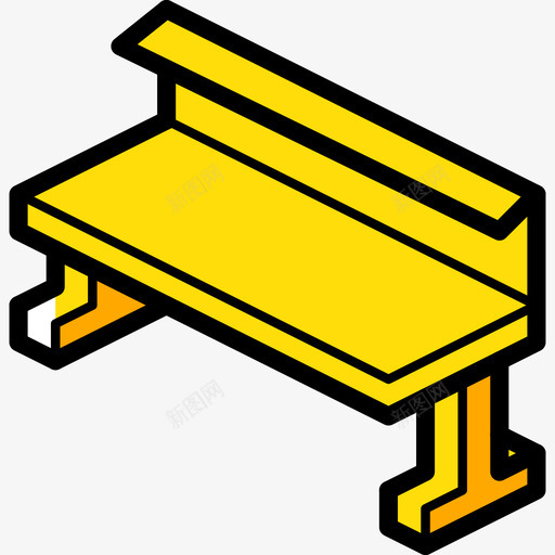 长椅家具38黄色图标svg_新图网 https://ixintu.com 家具38 长椅 黄色
