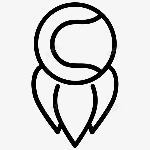 棒球板球硬球图标svg_新图网 https://ixintu.com 板球 棒球 硬球 网球元素线图标 运动设备