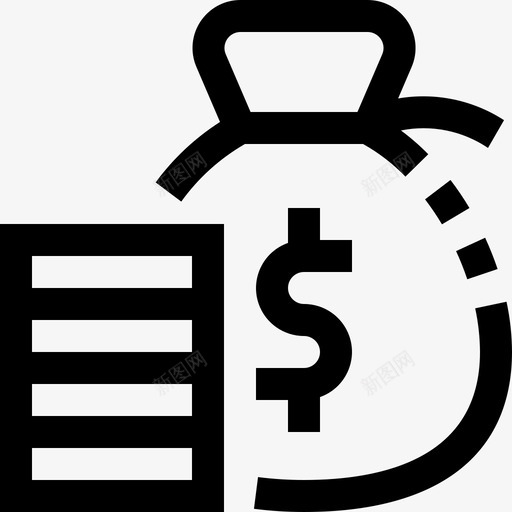 钱袋商业和金融42直系图标svg_新图网 https://ixintu.com 商业和金融42 直系 钱袋