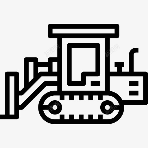 起重机施工车直线式图标svg_新图网 https://ixintu.com 施工车 直线式 起重机