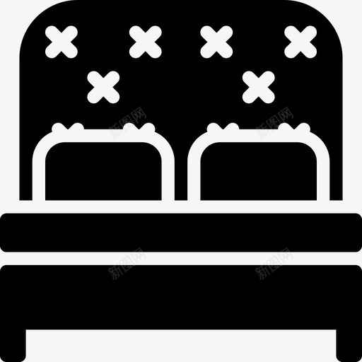 床家具59填充图标svg_新图网 https://ixintu.com 填充 家具59 床