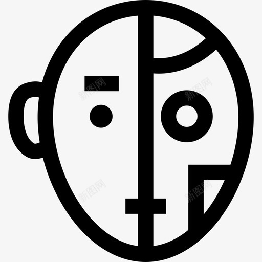 机器人科幻小说8直线型图标svg_新图网 https://ixintu.com 机器人 直线型 科幻小说8