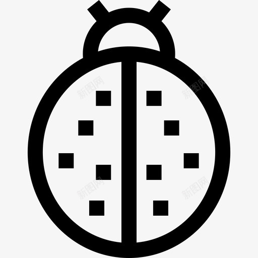 瓢虫野生动物7线状图标svg_新图网 https://ixintu.com 瓢虫 线状 野生动物7