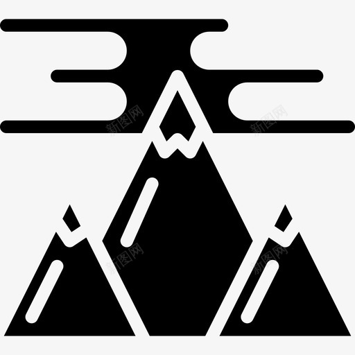 山脉地理3填充图标svg_新图网 https://ixintu.com 地理3 填充 山脉