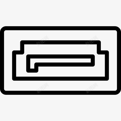 Sata2线性电缆连接器图标svg_新图网 https://ixintu.com 2线性电缆连接器 Sata
