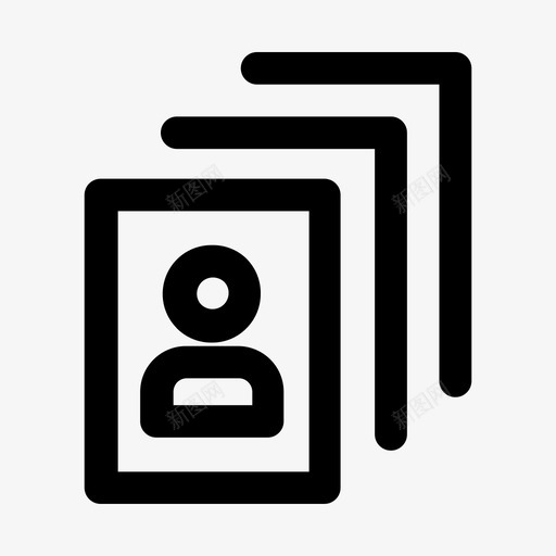 身份证会议人员图标svg_新图网 https://ixintu.com 个人资料 人员 会议 创业线 身份证