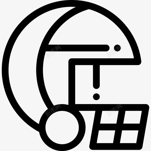 橄榄球头盔美国7直线型图标svg_新图网 https://ixintu.com 橄榄球头盔 直线型 美国7