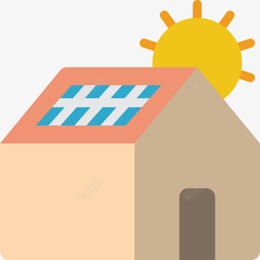 太阳能电力和能源7平坦图标svg_新图网 https://ixintu.com 太阳能 平坦 电力和能源7