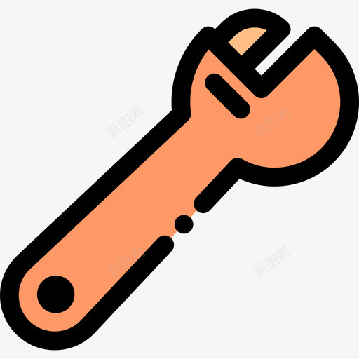 扳手工业9线颜色图标svg_新图网 https://ixintu.com 工业9 扳手 线颜色