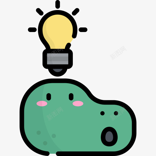 想法恐龙头像的情况线条颜色图标svg_新图网 https://ixintu.com 恐龙头像的情况 想法 线条颜色