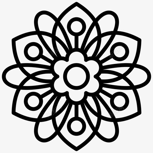 曼陀罗花装饰花图标svg_新图网 https://ixintu.com 曼陀罗花 花 装饰 装饰品