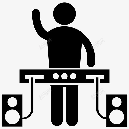 磁盘骑师俱乐部音乐家dj集图标svg_新图网 https://ixintu.com dj集 俱乐部音乐家 派对dj 磁盘骑师 键盘音乐 音乐家人类字形图标