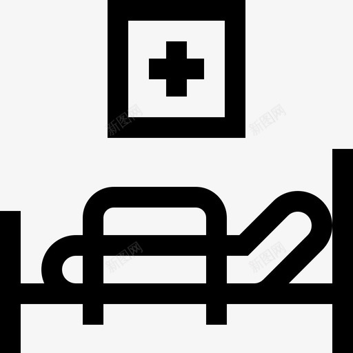 32号医院直系病床图标svg_新图网 https://ixintu.com 32号医院直系病床