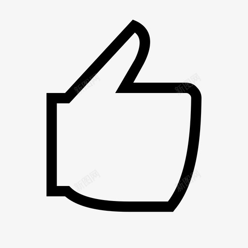 喜欢最爱手图标svg_新图网 https://ixintu.com 喜欢 手 手势轮廓 最爱 爱 竖起大拇指 评级