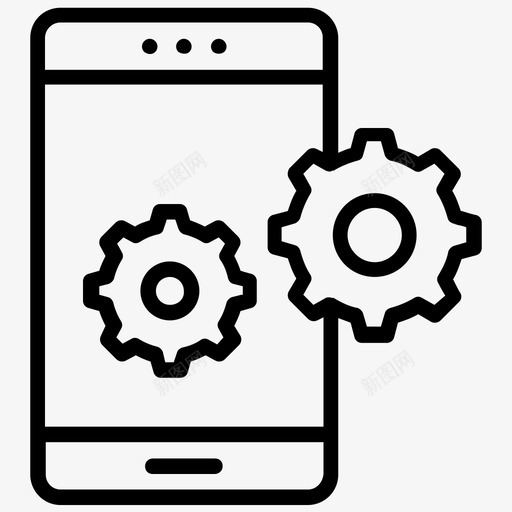 移动开发api应用程序管理图标svg_新图网 https://ixintu.com api 工程元素线图标 应用程序管理 移动应用程序 移动开发 软件开发