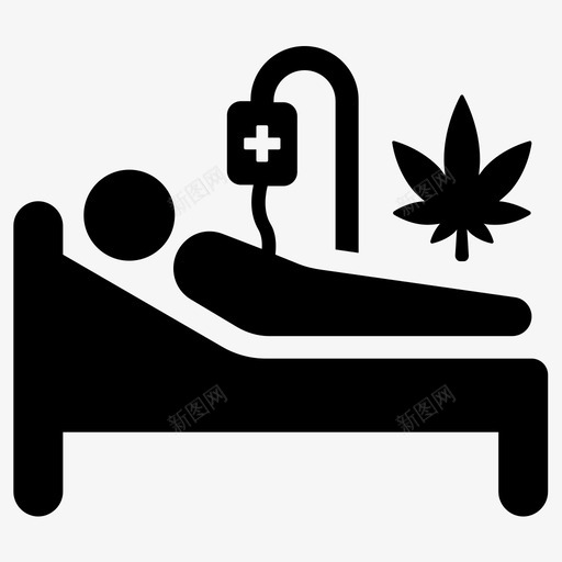 大麻治疗医用大麻图标svg_新图网 https://ixintu.com 医用大麻 大麻 治疗 药物