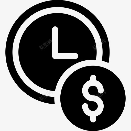 时间就是金钱银行和金融14坚实图标svg_新图网 https://ixintu.com 坚实 时间就是金钱 银行和金融14