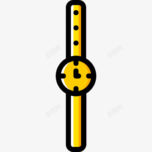 手表男士配件4黄色图标svg_新图网 https://ixintu.com 手表 男士配件4 黄色