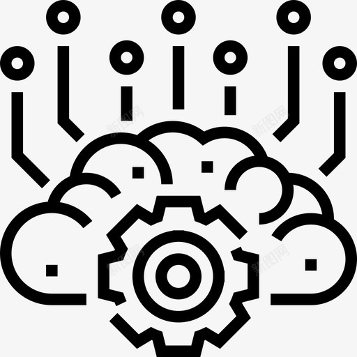 人工智能人工智能2线性图标svg_新图网 https://ixintu.com 人工智能 人工智能2 线性