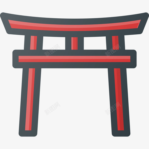都灵门文化社区线条色彩图标svg_新图网 https://ixintu.com 文化社区 线条色彩 都灵门