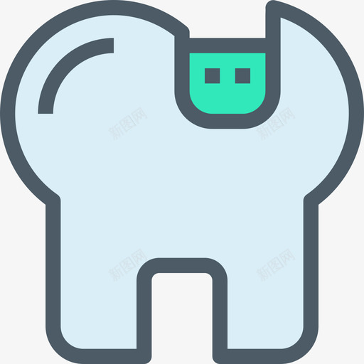 牙齿医疗保健5线颜色图标svg_新图网 https://ixintu.com 医疗保健5 牙齿 线颜色