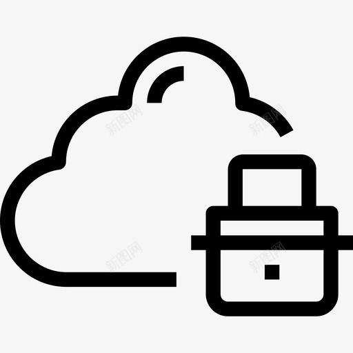 云互联网安全30线性图标svg_新图网 https://ixintu.com 云 互联网安全30 线性