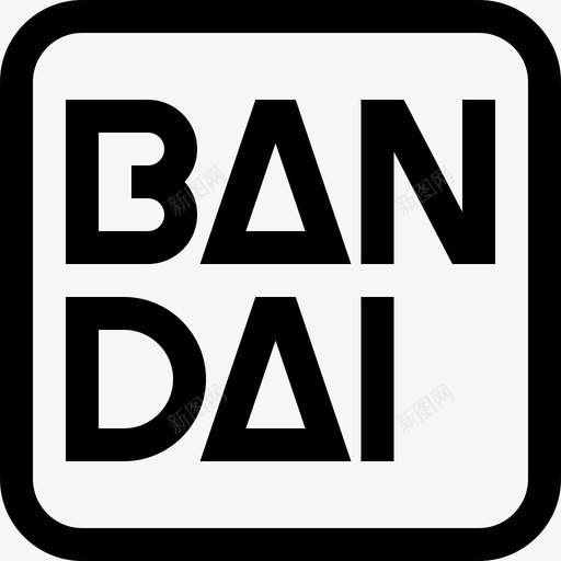 Bandai视频游戏标志5线性图标svg_新图网 https://ixintu.com Bandai 线性 视频游戏标志5