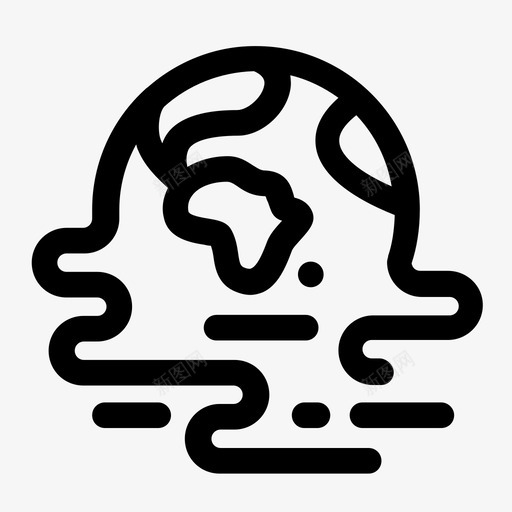全球变暖气候地球图标svg_新图网 https://ixintu.com 全球变暖 地球 气候 温度 热 融化 项目大纲