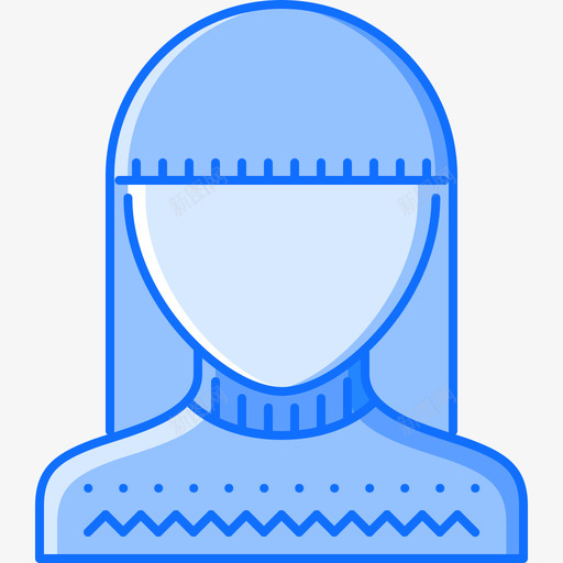 女人17号人物蓝色图标svg_新图网 https://ixintu.com 17号人物 女人 蓝色