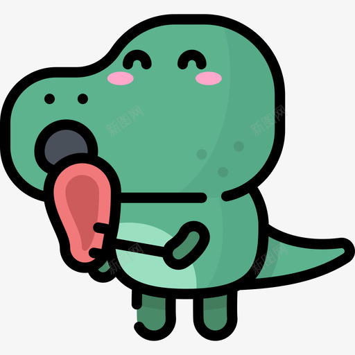 吃恐龙化身的情况线颜色图标svg_新图网 https://ixintu.com 吃 恐龙化身的情况 线颜色
