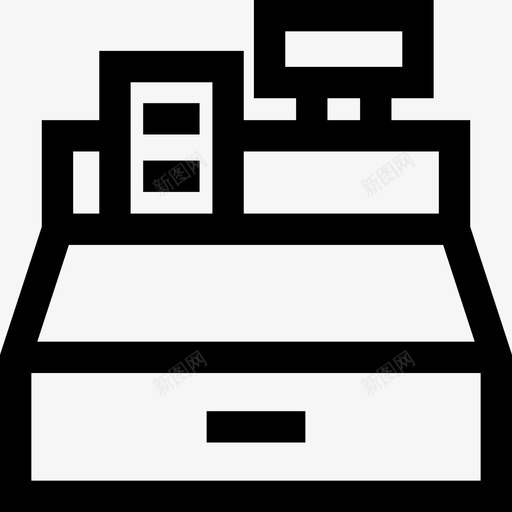收款机购物36直线图标svg_新图网 https://ixintu.com 收款机 直线 购物36