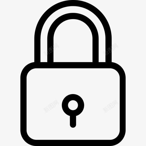 挂锁银行和金融17线性图标svg_新图网 https://ixintu.com 挂锁 线性 银行和金融17