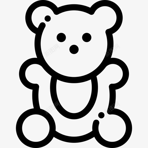 泰迪熊婴儿淋浴2直系图标svg_新图网 https://ixintu.com 婴儿淋浴2 泰迪熊 直系