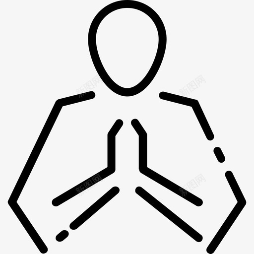 祈祷和平与人权3直系图标svg_新图网 https://ixintu.com 和平与人权3 直系 祈祷