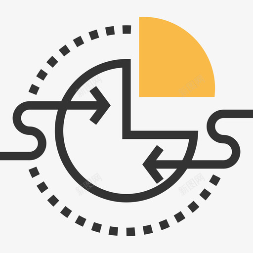 连接云技术黄影图标svg_新图网 https://ixintu.com 云技术 连接 黄影