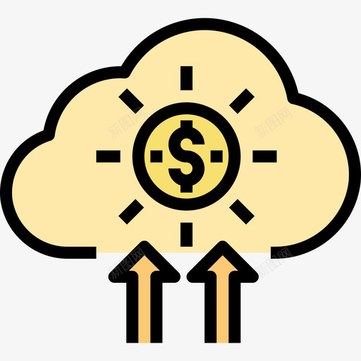 云计算startup25线性颜色图标svg_新图网 https://ixintu.com startup25 云计算 线性颜色
