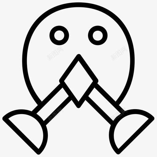 工业面罩化学面罩防毒面具图标svg_新图网 https://ixintu.com 化学面罩 呼吸器面罩 工业面罩 野火消防线图标 防护面罩 防毒面具