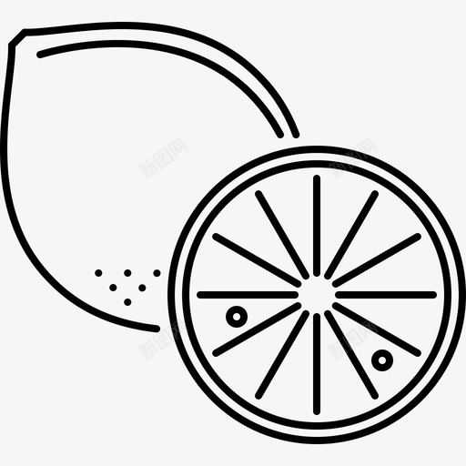 柠檬食物46直系图标svg_新图网 https://ixintu.com 柠檬 直系 食物46
