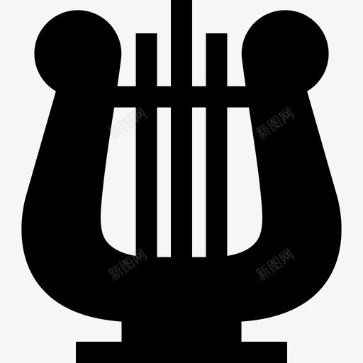 竖琴风景艺术7填充图标svg_新图网 https://ixintu.com 填充 竖琴 风景艺术7