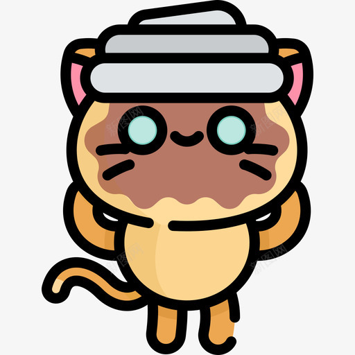 小猫小猫化身3线性颜色图标svg_新图网 https://ixintu.com 小猫 小猫化身3 线性颜色