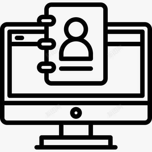 触点计算机功能线性图标svg_新图网 https://ixintu.com 线性 触点 计算机功能