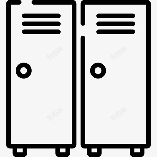 储物柜健身48线性图标svg_新图网 https://ixintu.com 健身48 储物柜 线性