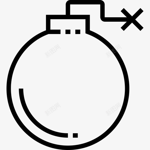炸弹海盗5直线型图标svg_新图网 https://ixintu.com 海盗5 炸弹 直线型