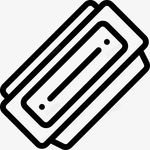 口琴乐器5线性图标svg_新图网 https://ixintu.com 乐器5 口琴 线性
