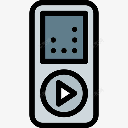 Mp3播放器音乐46线性彩色图标svg_新图网 https://ixintu.com Mp3播放器 线性彩色 音乐46
